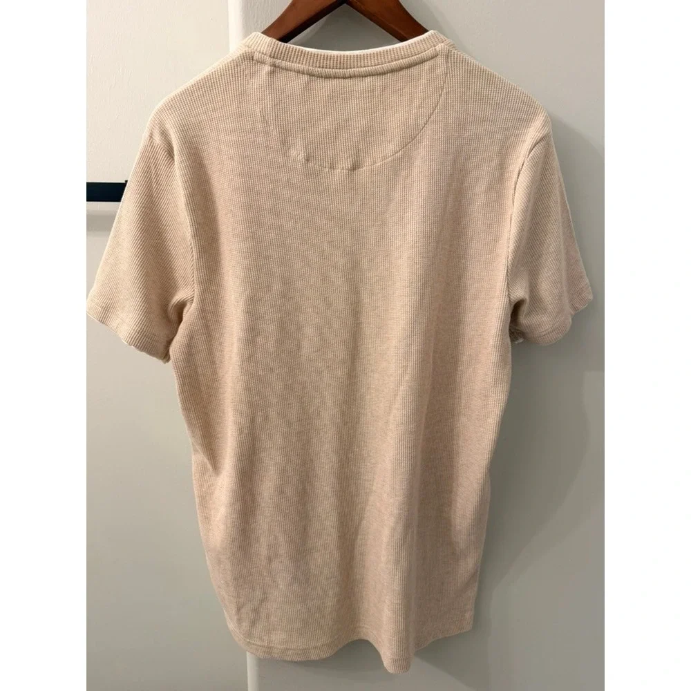 Denim & Flower Waffle Knit Tee Mens Medium Tan